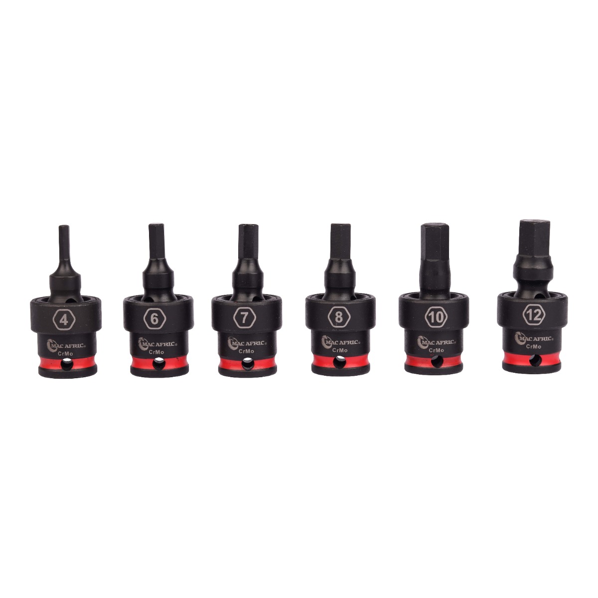 6Pcs 3/8" Dr. Swivel Impact Hex Bit Socket Set - Image 2