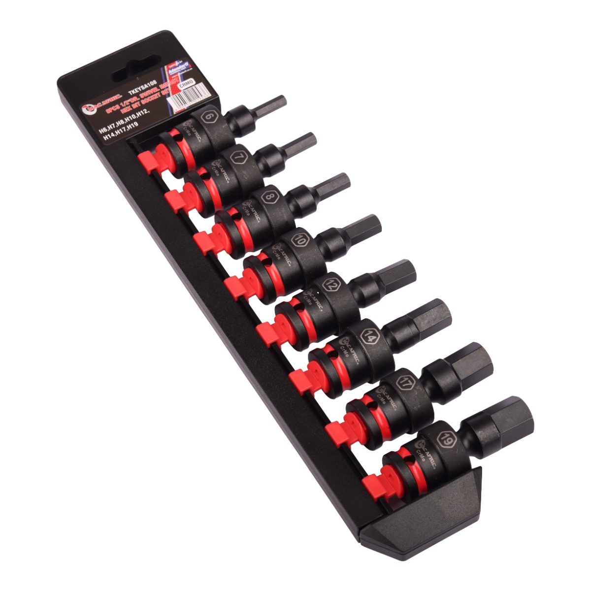 MAC AFRIC 8pcs 1/2" Dr. Swivel Impact Hex Bit Socket Set