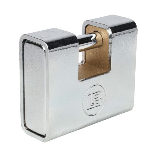 L & B 81mm Rectangular Armoured Steel Padlock