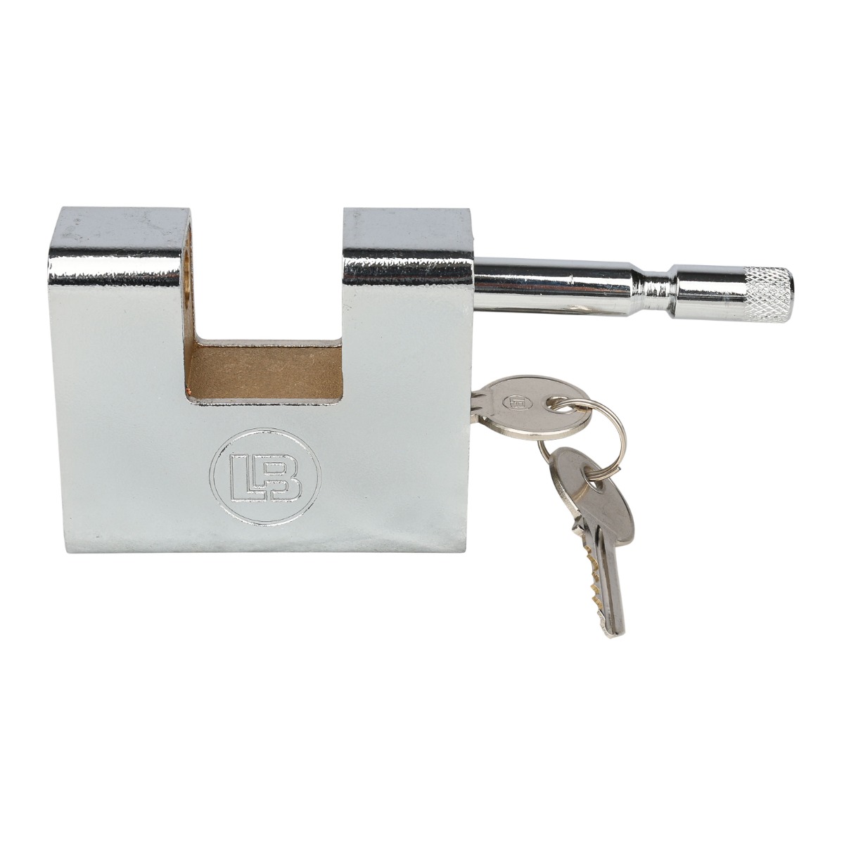 L & B 81mm Rectangular Armoured Steel Padlock - Image 2