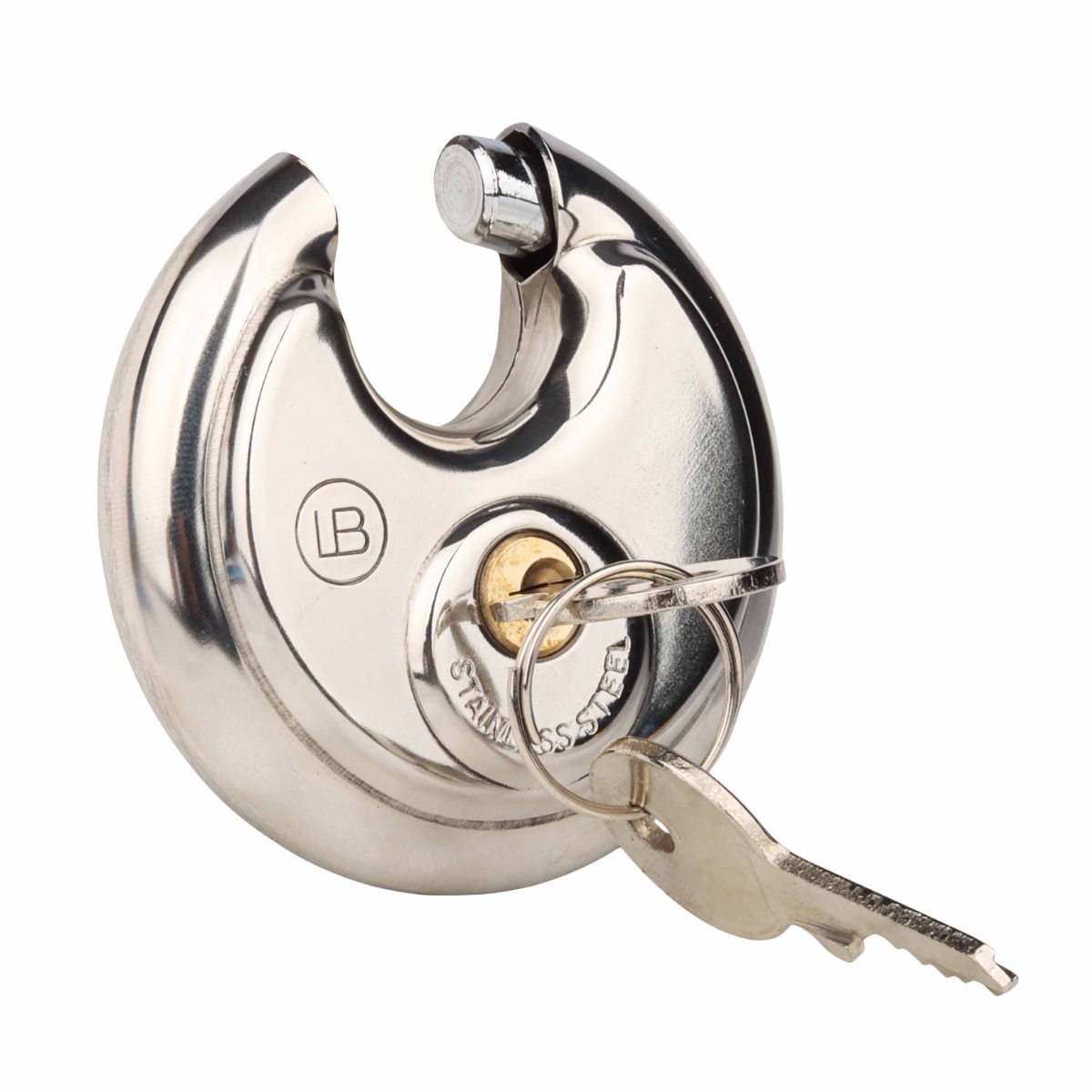L & B 70mm Stainless Steel Discus Padlock - Image 2