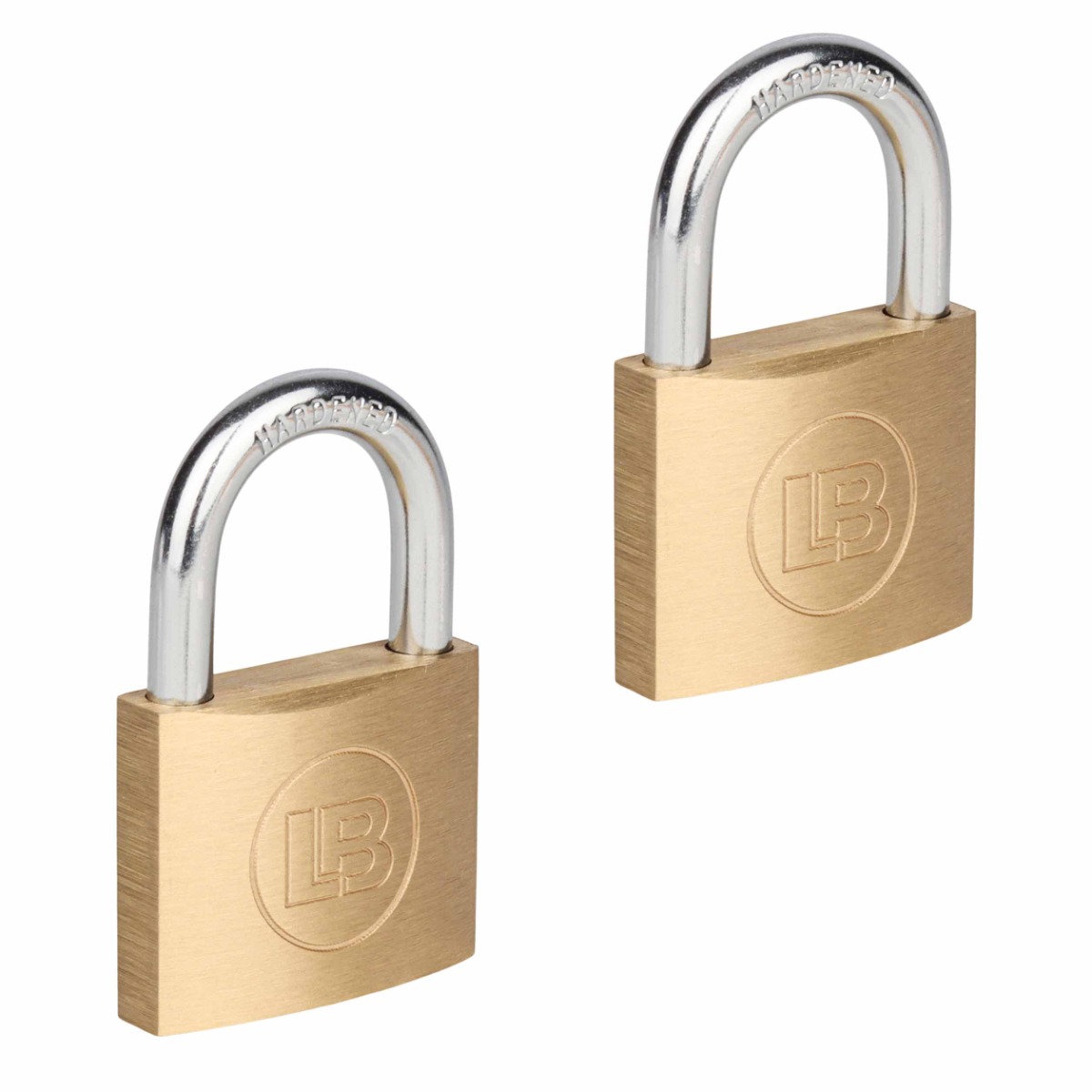 L & B 2pce 40mm Brass Keyed Alike Padlock Set
