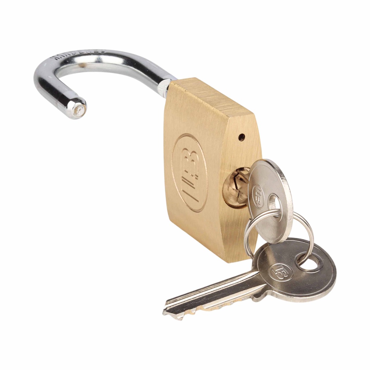 L & B 2pce 40mm Brass Keyed Alike Padlock Set - Image 3