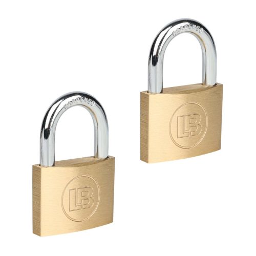L & B 2pce 50mm Brass Keyed Alike Padlock Set