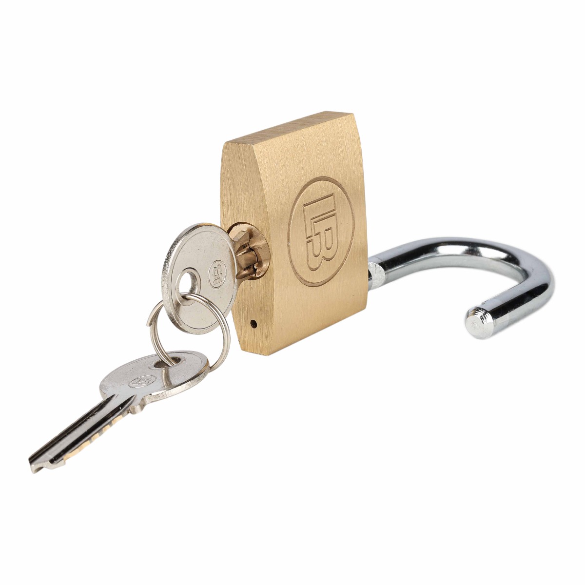 L & B 2pce 50mm Brass Keyed Alike Padlock Set - Image 3