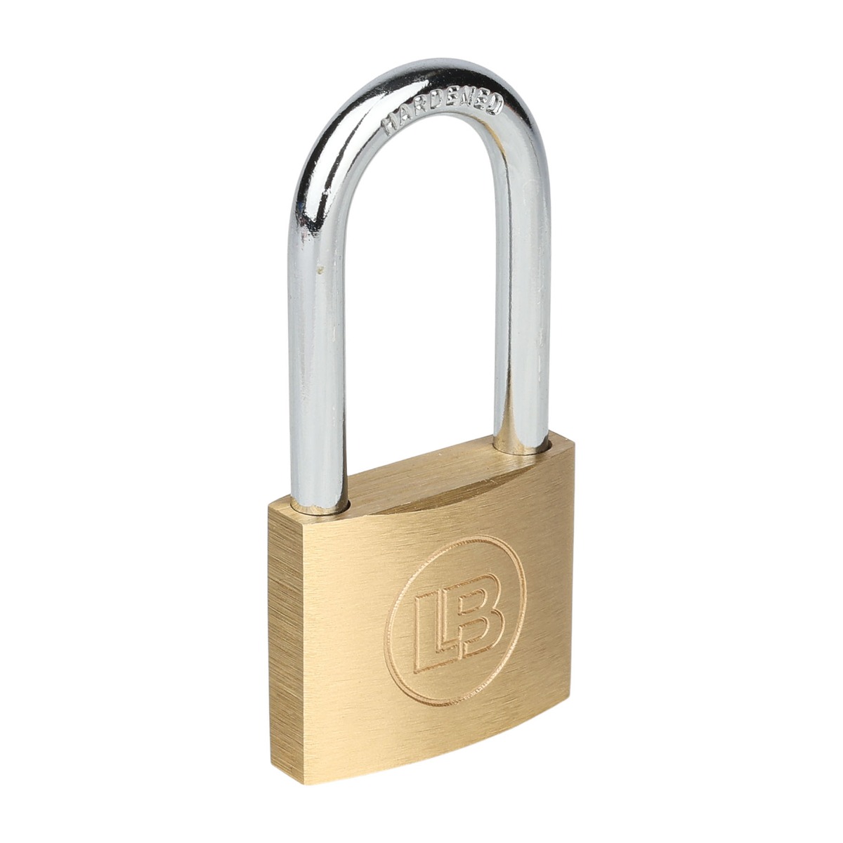 L & B 40mm Brass Long Shackle Padlock