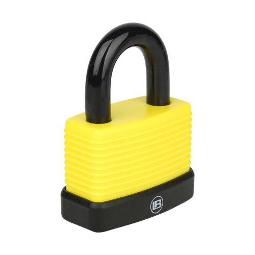 L & B 50mm Yellow Weatherproof Padlock