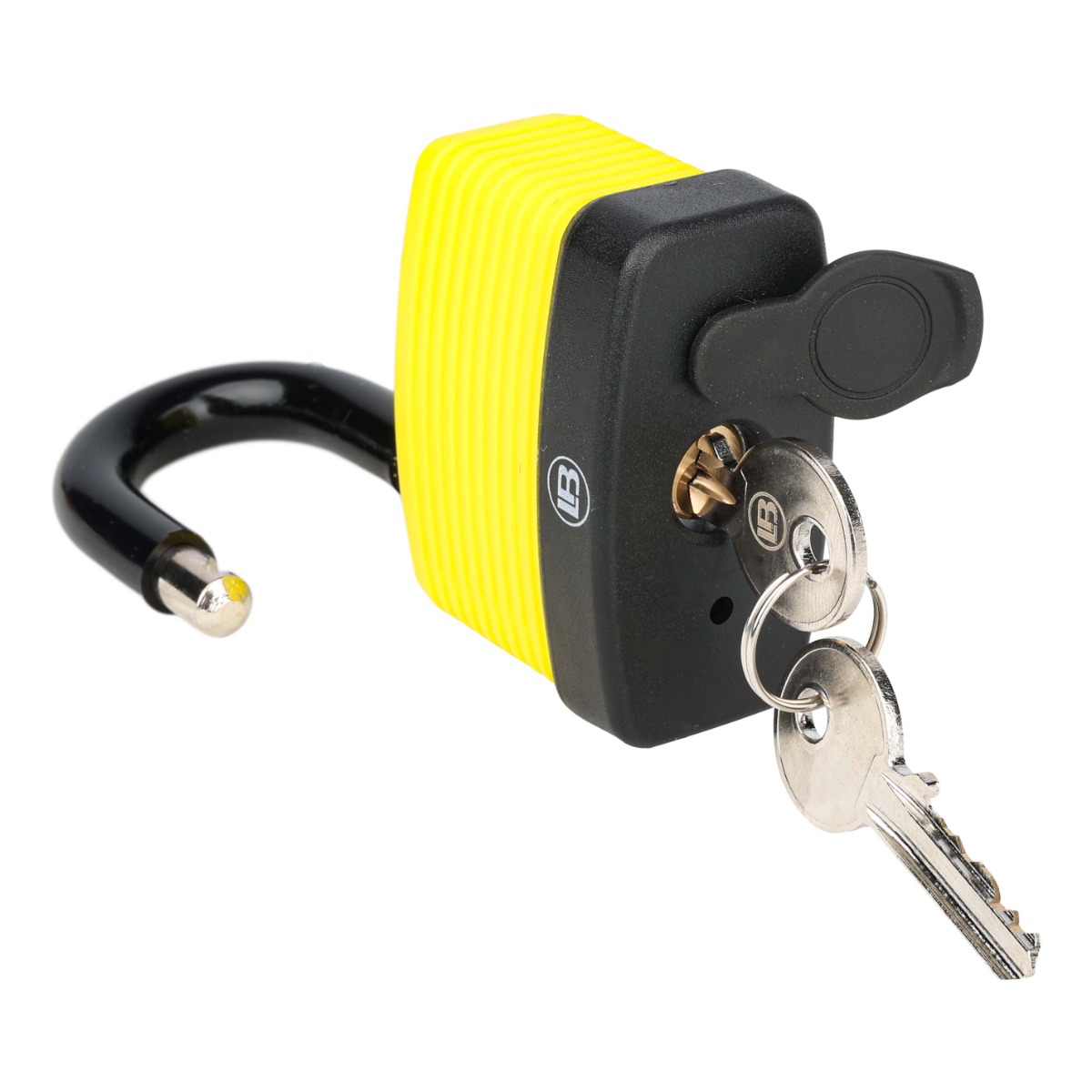 L & B 50mm Yellow Weatherproof Padlock - Image 3