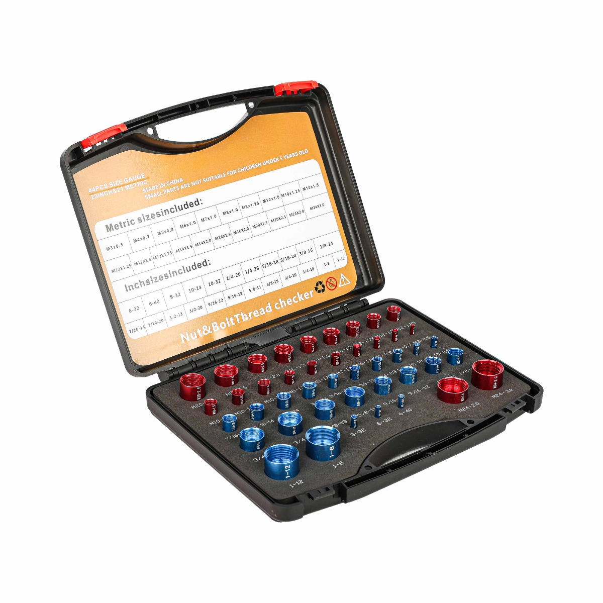 MAC AFRIC 44Pcs Nut And Bolt Thread Checker Set
