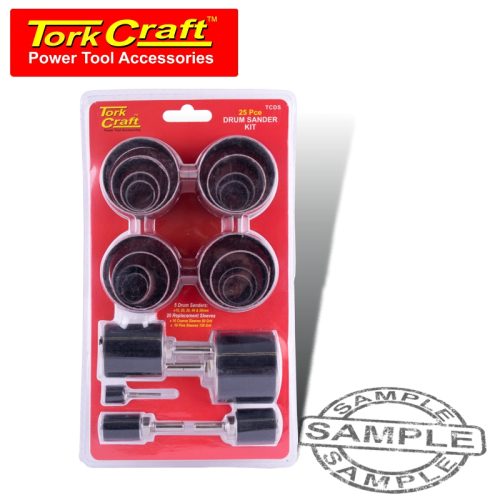 TORK CRAFT 25pce Drum Sander Kit (15-50mm)