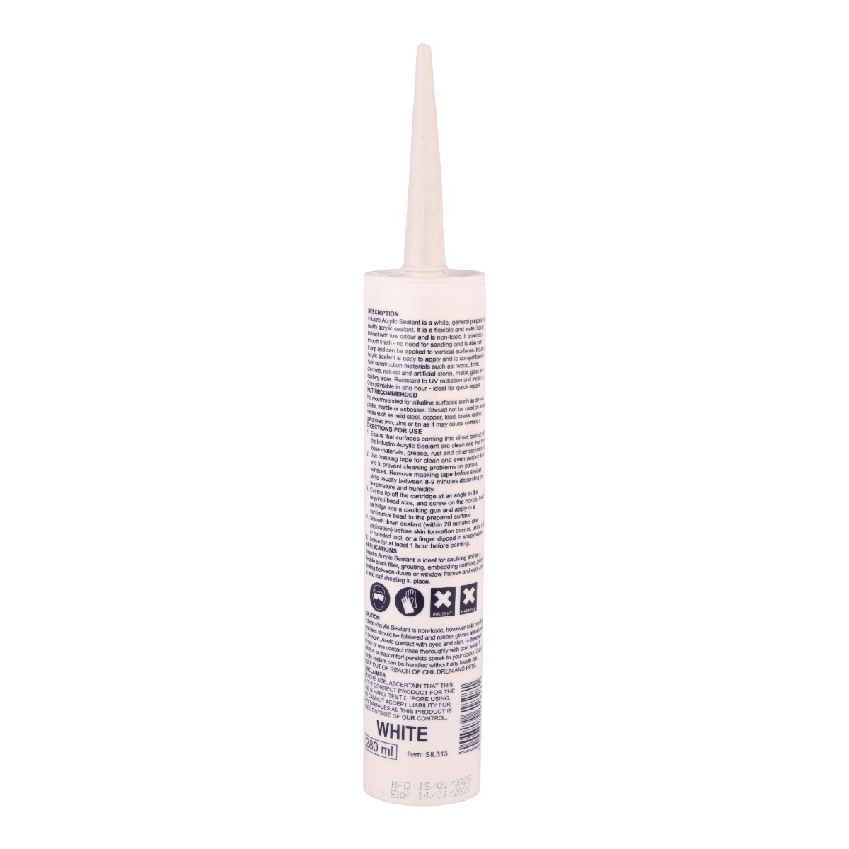 280ml White Acrylic Sealant - Image 2