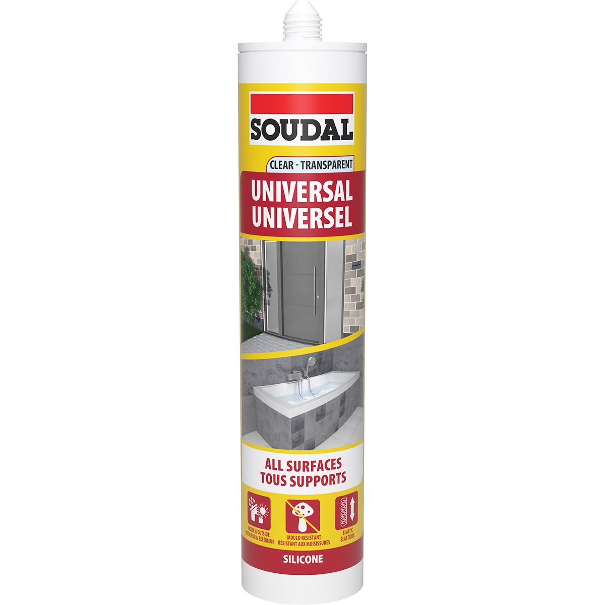 270ml Soudal Clear Univ Silicone