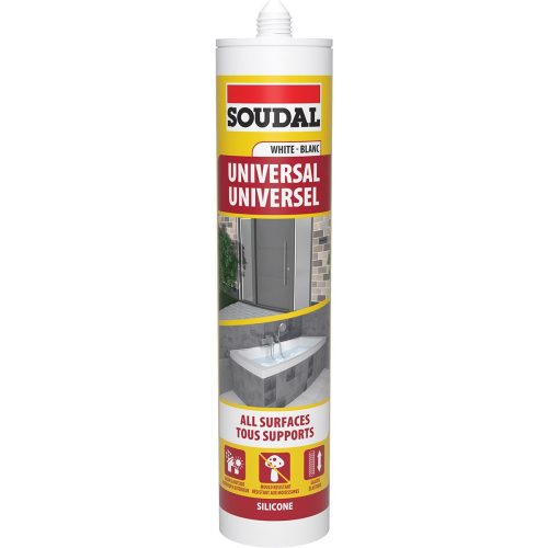 270ml Soudal White Univ Silicone