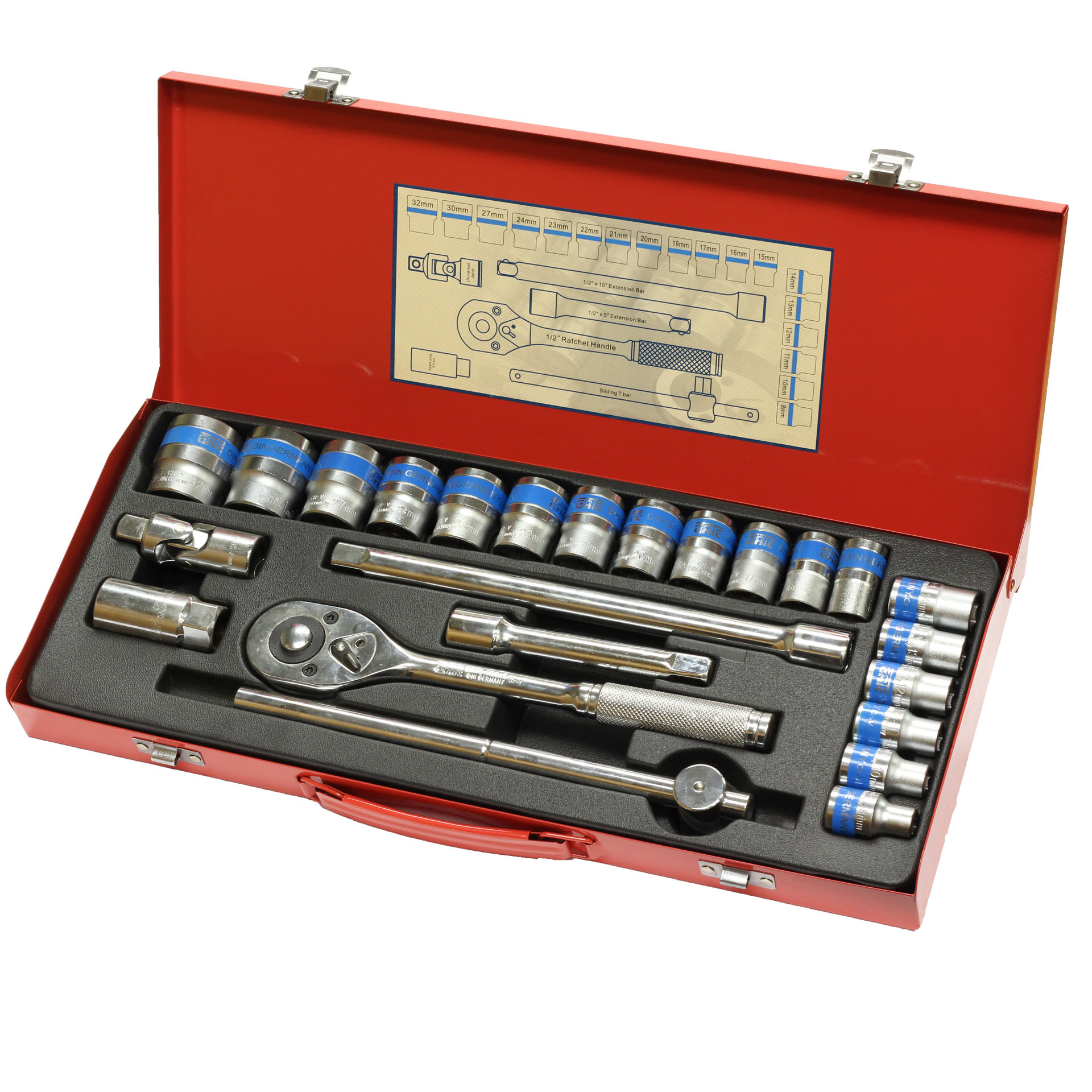 MAC AFRIC 1/2" IN Drive 24 PCS Socket Set (CR-V)