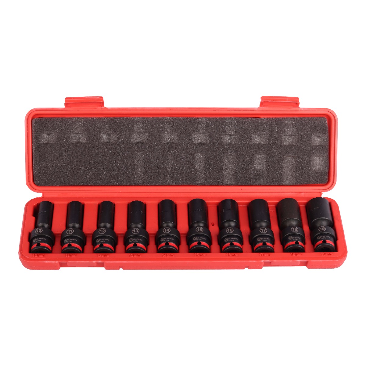 10Pcs 3/8" Dr. Deep Swivel Impact Socket Set - Image 2