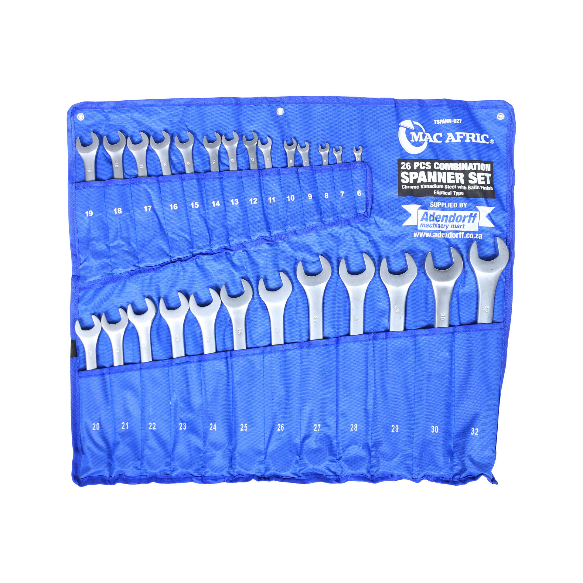 MAC AFRIC 26 PCS Chrome Vanadium Satin Finish Spanner