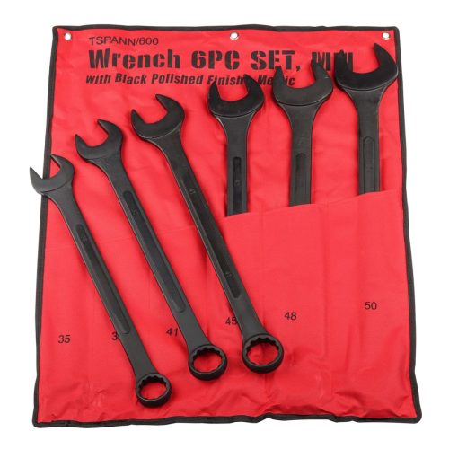 MAC AFRIC 6 PCS Black Oxide Jumbo Wrench Set (Metric Carbon Steel)