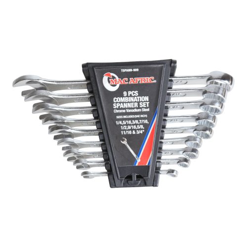 MAC AFRIC 9 PCS Combination Spanner C/V Polished Head SAE