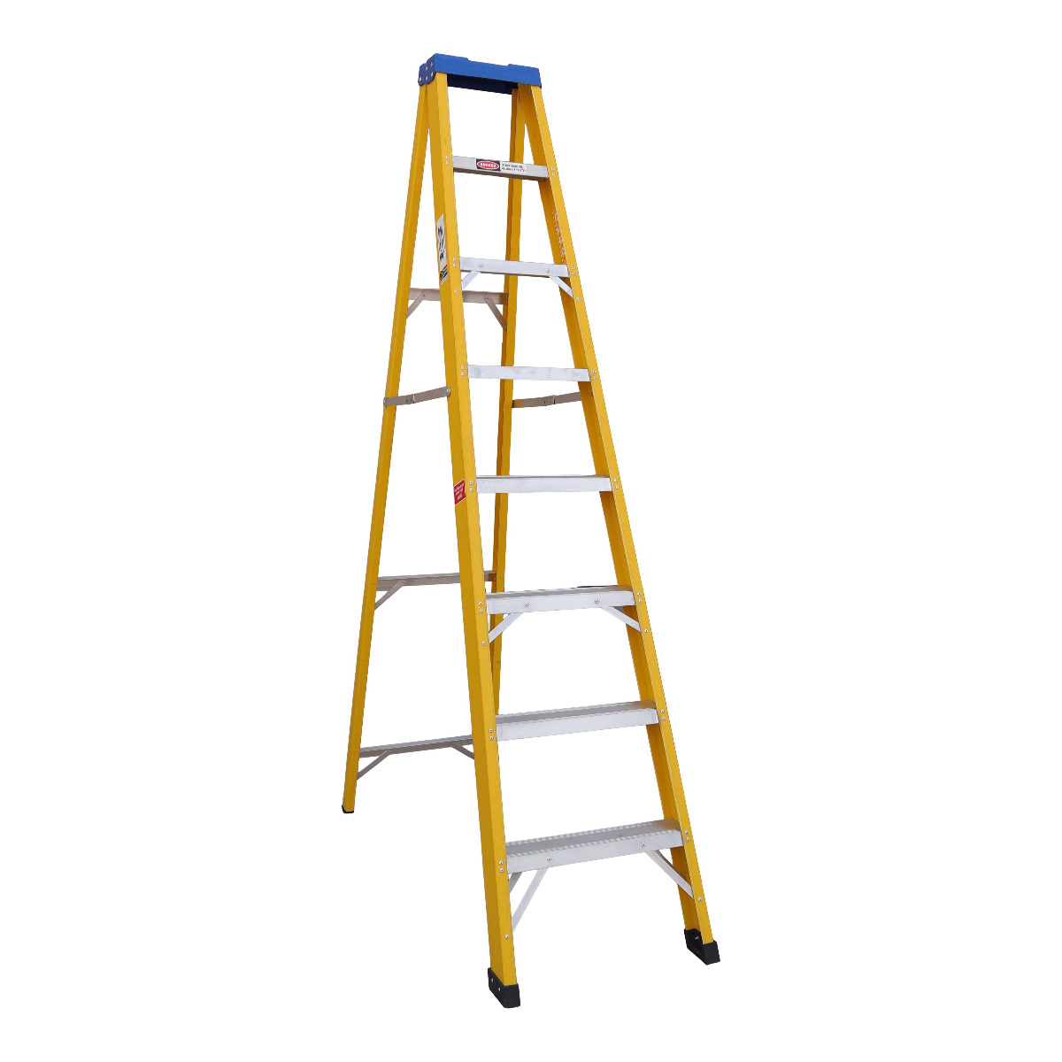 MAC AFRIC SUPERLITE 8 Step 2.4 M Fiberglass Step Ladder with Aluminium Treads - Image 2