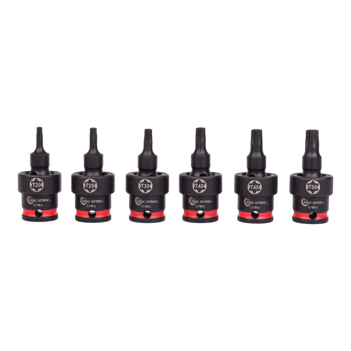 6pcs 3/8" Dr. Swivel Impact Torx Bit Socket Set - Image 2