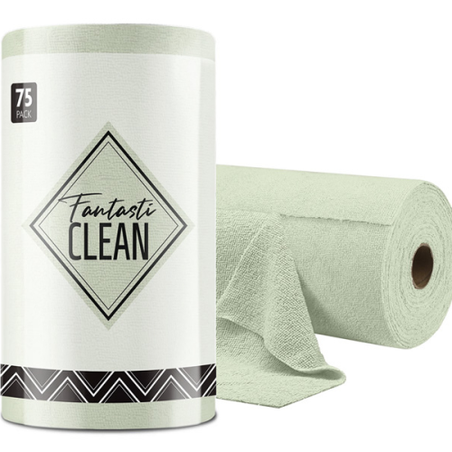 Microfiber Tear-Away Towels 75pc Mint Green
