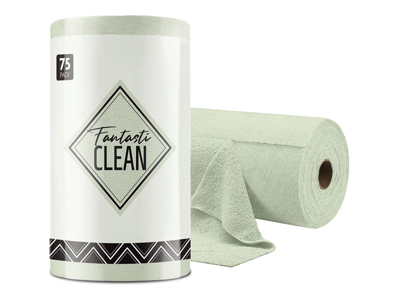Microfiber Tear-Away Towels 75pc Mint Green