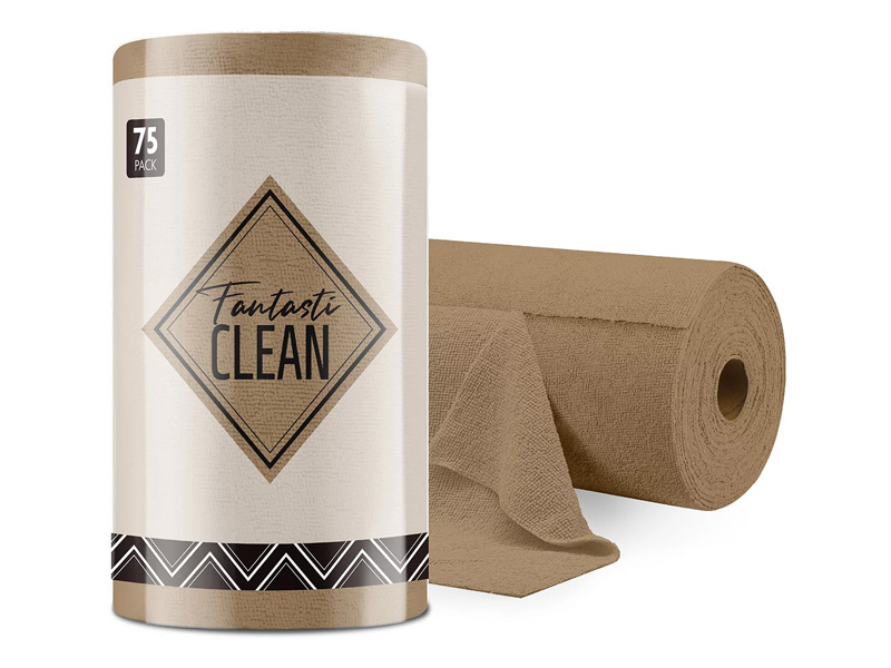 Microfiber Tear-Away Towels 75pc - Tan