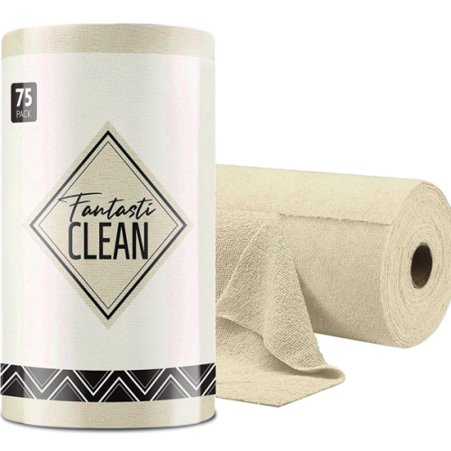 Microfiber Tear-Away Towels 75pc Beige