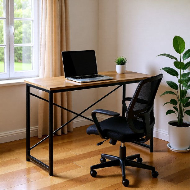Home Pro Toulon Office & Student Desk - 100 x 40 cm Study Table – Modern Oak - Image 6