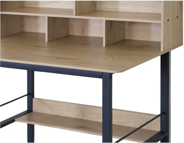 Office Pro Ashford Workstation Desk with Storage Compartments Multipurpose Table – Wild Oak - Image 3