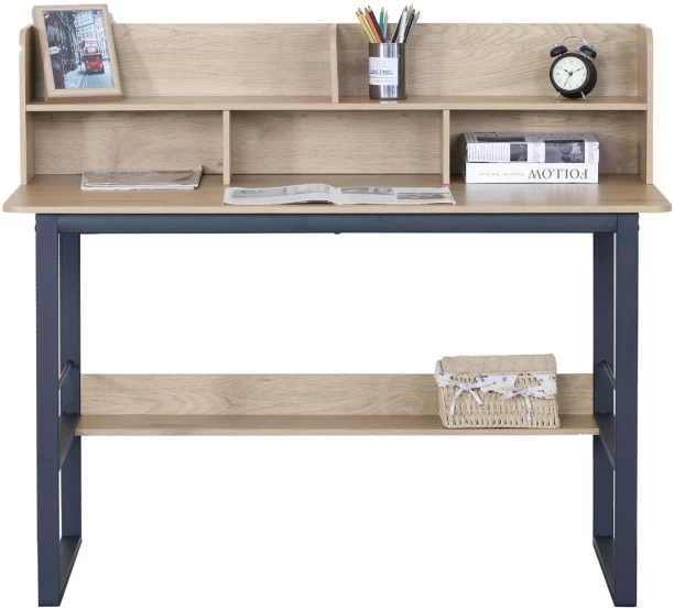 Office Pro Ashford Workstation Desk with Storage Compartments Multipurpose Table – Wild Oak - Image 4