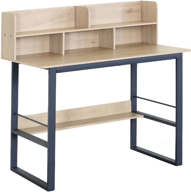 Office Pro Ashford Workstation Desk with Storage Compartments Multipurpose Table – Wild Oak