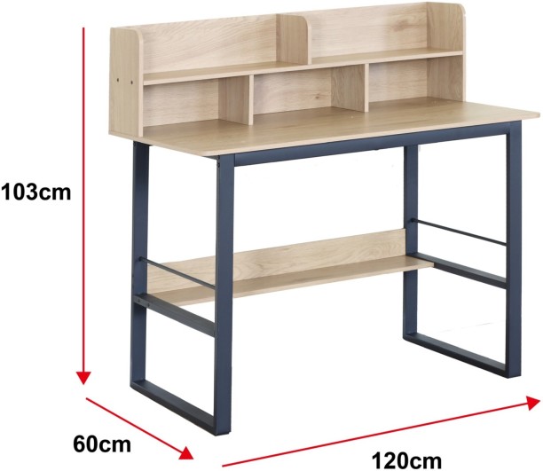 Office Pro Ashford Workstation Desk with Storage Compartments Multipurpose Table – Wild Oak - Image 2