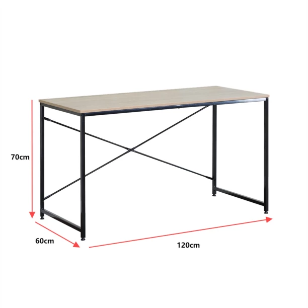 Home Pro Toulon Office & Student Desk - 120 x 60cm Study Table – Modern Oak - Image 3
