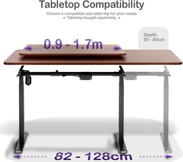 ORRO Home Electric Standing Desk Frame - Memory, Adjustable Width, Sit-stand Office Table – Black - Image 5