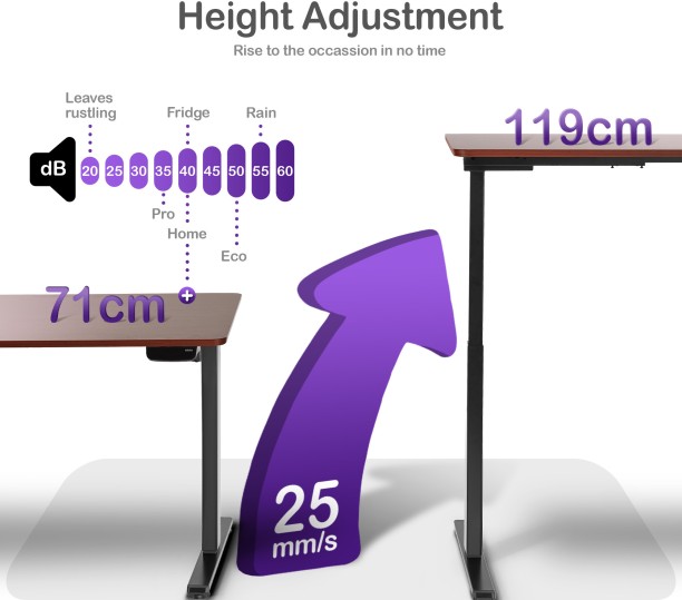 ORRO Home Electric Standing Desk Frame - Memory, Adjustable Width, Sit-stand Office Table – Black - Image 6