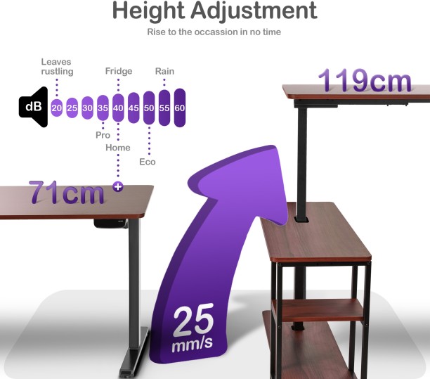 ORRO Home Plus Electric Standing Desk - Memory, Height Adjustable, Sit-Stand Office Table – Black Frame with Dark Walnut Tabletop - Image 6