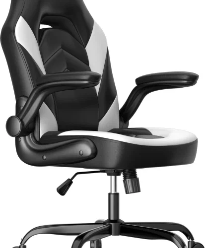 BEST HOME AND LIFE 80030 Office Adjustable Arm Chair – Black White