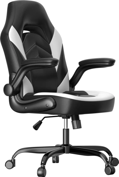 BEST HOME AND LIFE 80030 Office Adjustable Arm Chair – Black White