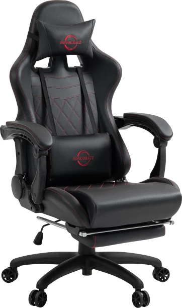 Novogracz GC001 Office Adjustable Arm Chair – Black, Red