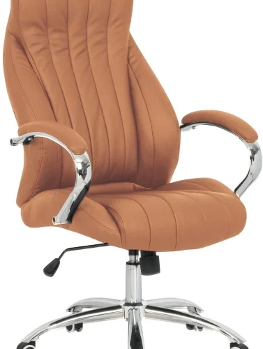 TOCC Affinity High Back PU Leather Office Chair With Padded Arms Office Executive Chair – Camel