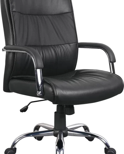 TOCC Stylo Panel Black PU Leather Executive Office Chair Office Executive Chair