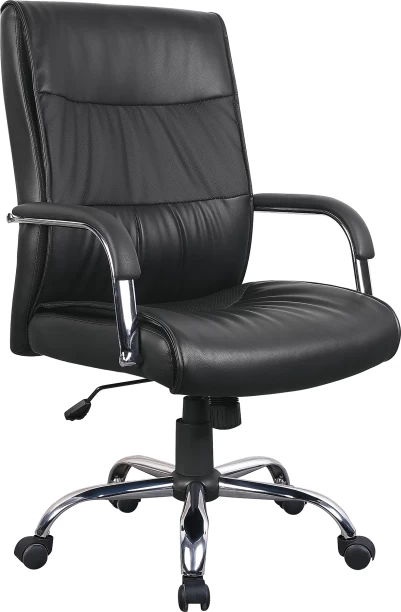 TOCC Stylo Panel Black PU Leather Executive Office Chair Office Executive Chair