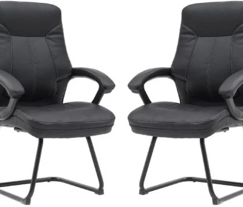 TOCC Casanova Visitor Chair - Set of 2 Office Visitor Chair – Black