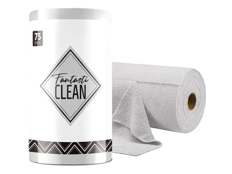 Microfiber Tear-Away Towels 75pc - Grey