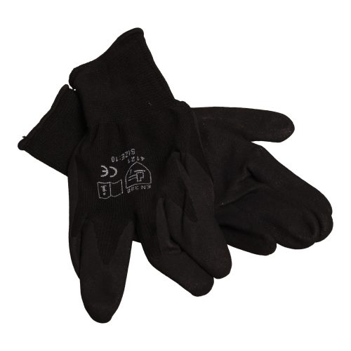 MAC AFRIC Black Nitrile Sandy Finish Work Gloves (Size 10)