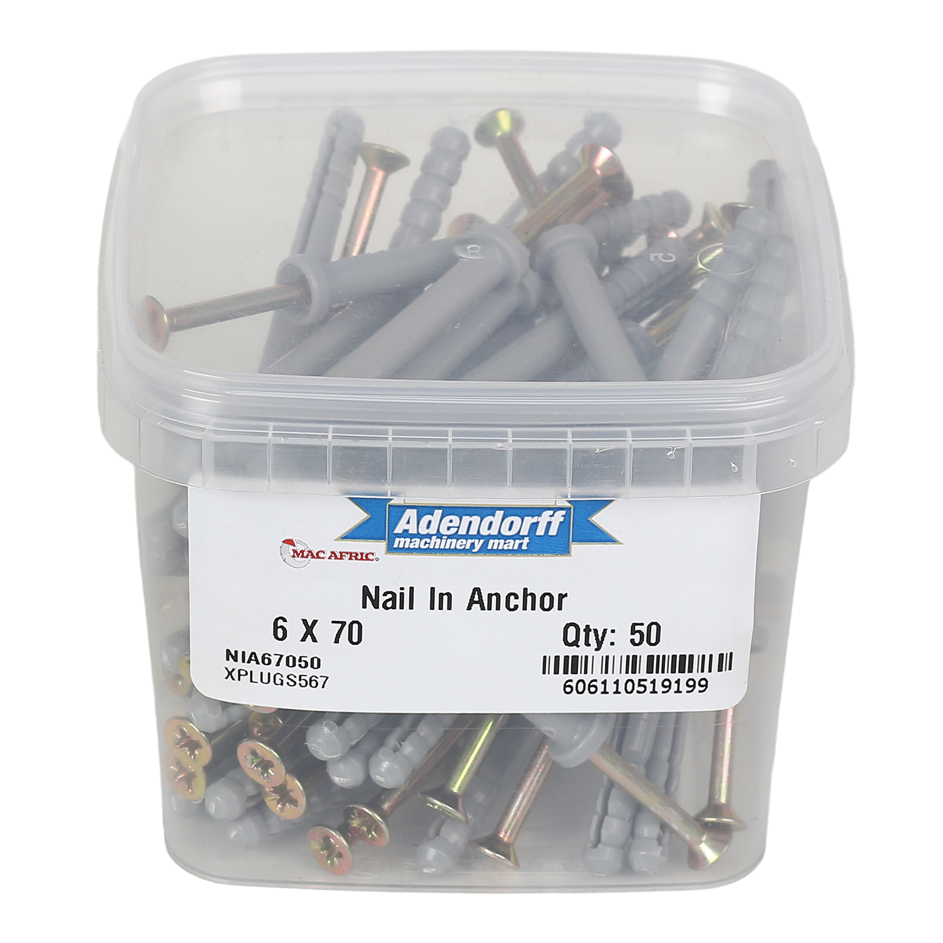 MAC AFRIC Nail In Anchor 6 x 70 MM (50 pack) - Image 2