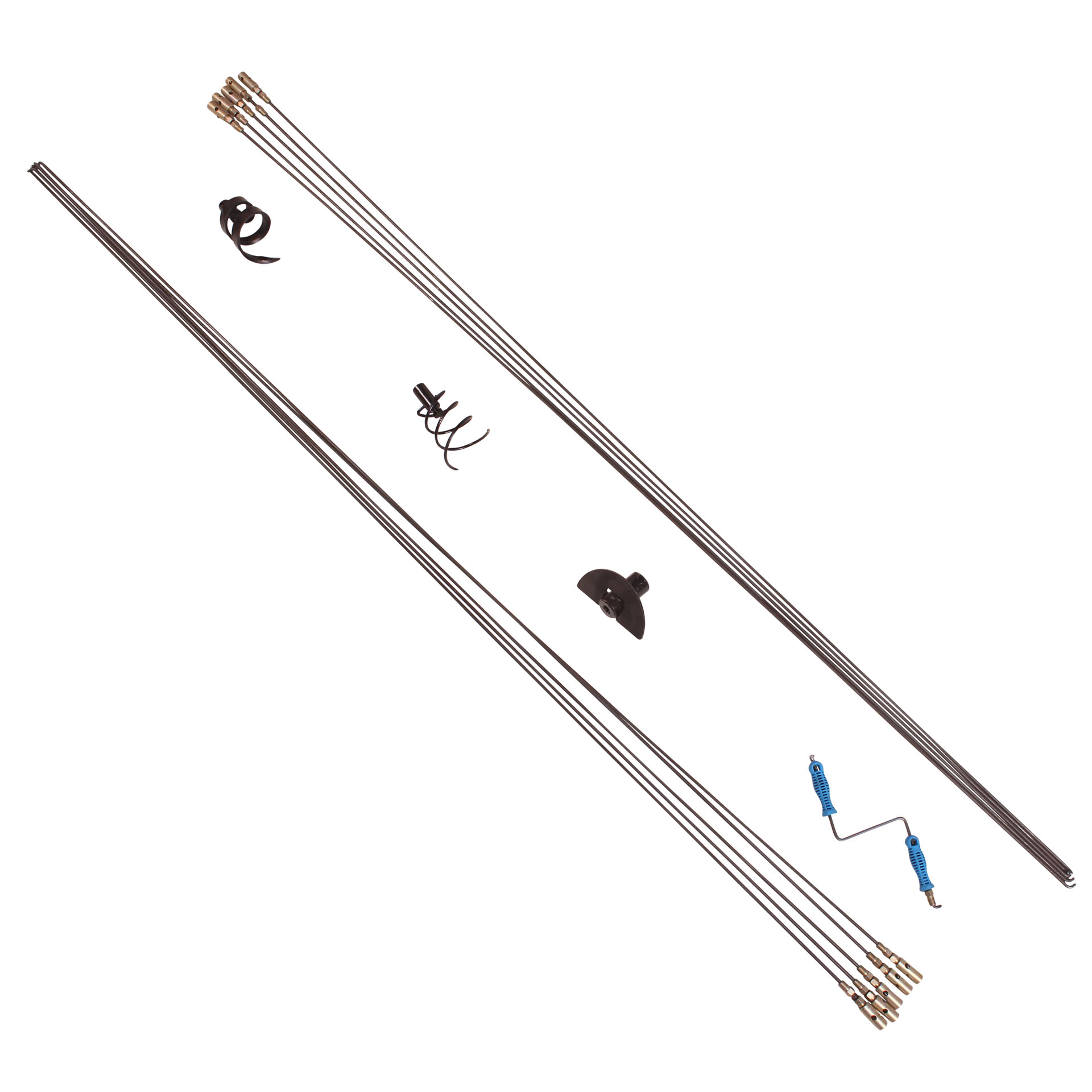 MAC AFRIC DRAINMAN SA Plumbers Spring Steel Drain Rod Set (6 MM) with Drop Scraper