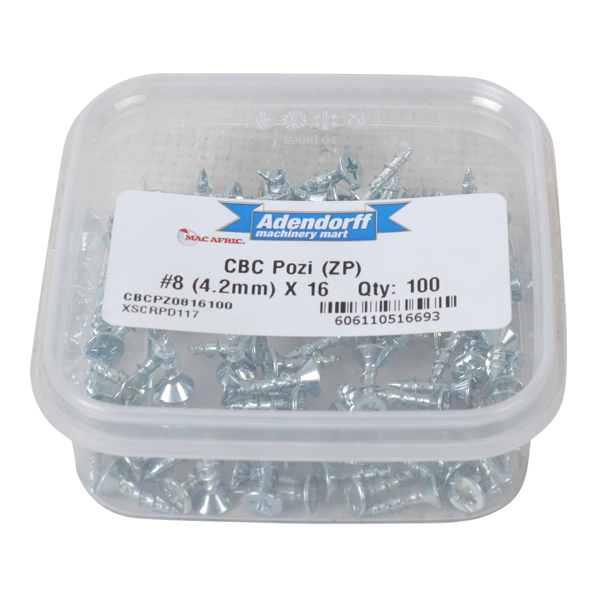 CBC POZI (ZP) #8 (4.2MM) X 16 QTY:100(CBCPZ0816100)