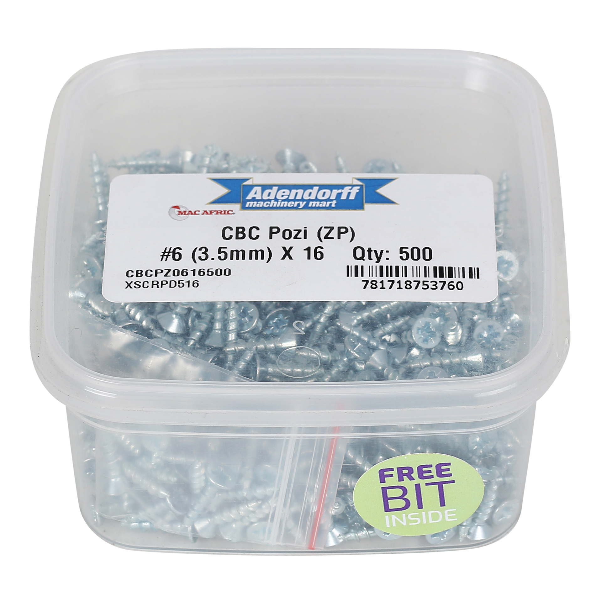 Cbc Pozi (Zp) #6 3.5MM X 16 MM - XSCRPD516 - Image 2